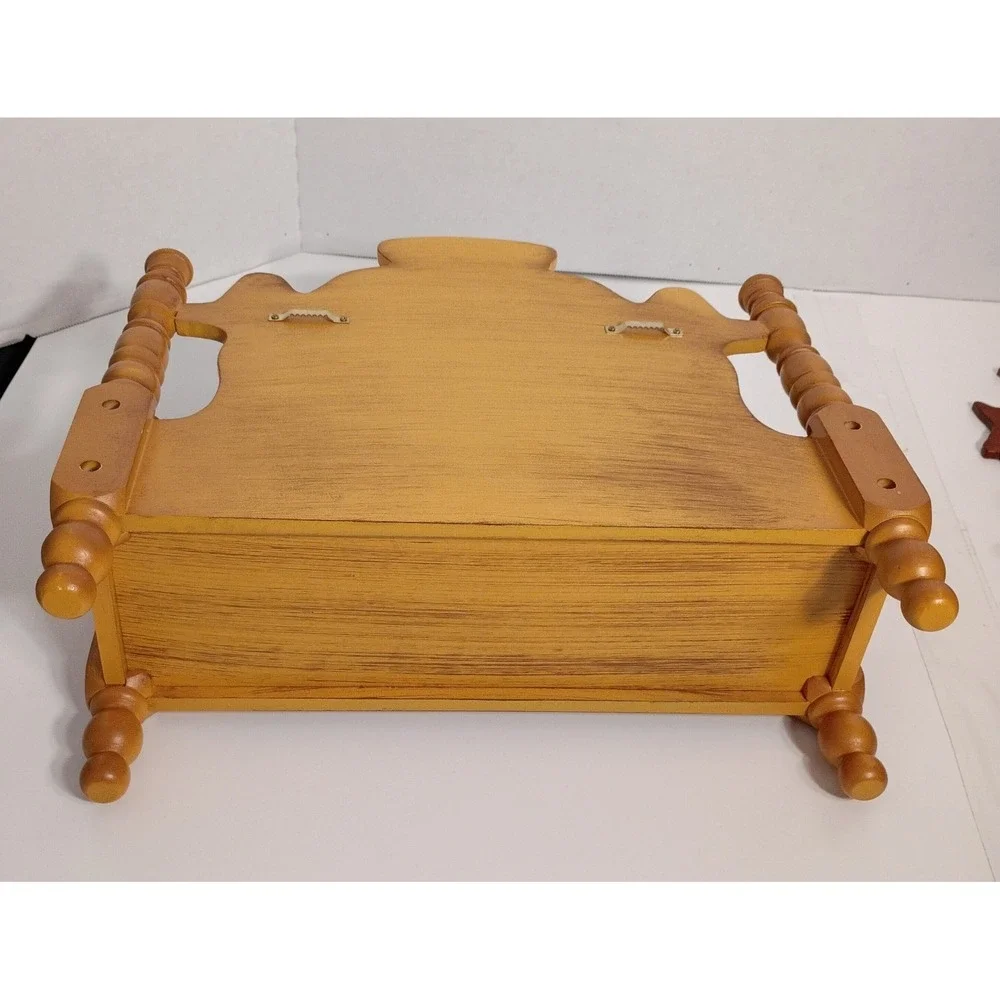 Vtg Wall Hanging Wood‎ Shelf Wall Hanging Bedframe 14 3/4
